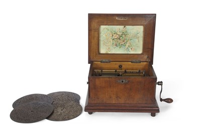 Lot 461 - 19th Century symphonion set in a walnut...