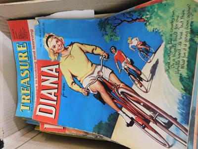 Lot 43 - Two boxes Treasure children's magazine,...