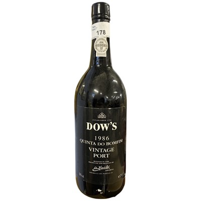 Lot 529 - One bbottle of Dows Vintage port, 1986