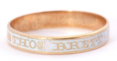 Lot 22 - Antique mourning ring, a high grade yellow...