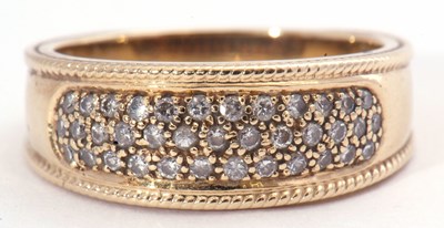 Lot 67 - Diamond set half hoop ring set with 37 small...