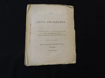 Lot 150 - ANON: LA FETE CHAMPETRE, London for J Alman,...