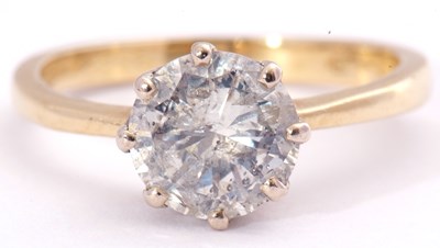 Lot 102 - Diamond single stone ring, a round brilliant...