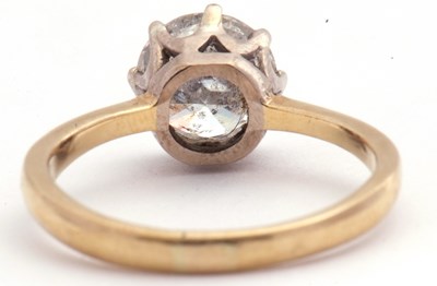 Lot 102 - Diamond single stone ring, a round brilliant...