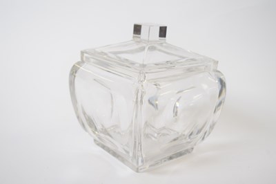 Lot 325 - Baccarat heavy glass bowl and cover, the base...