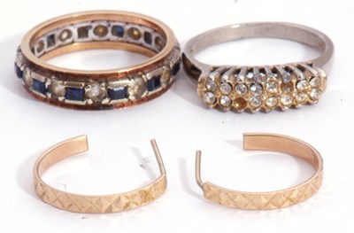 Lot 188 - Mixed Lot: 9ct gold hallmarked blue and white...