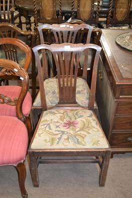 Lot 572 - Pair of Hepplewhite period mahogany dining...