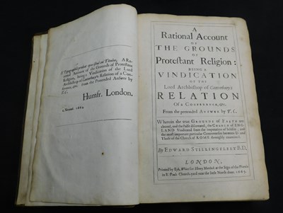 Lot 330 - EDWARD STILLINGFLEET: A RATIONAL ACCOUNT OF...