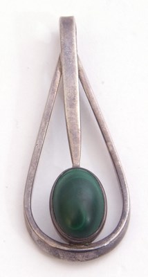 Lot 297 - Scottish silver and malachite open work...