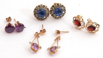 Lot 301 - Mixed Lot: four pairs of yellow metal and...