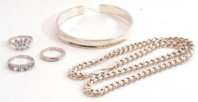 Lot 320 - Mixed Lot: modern Italian white metal curb...