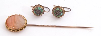 Lot 326 - Mixed Lot: vintage 9ct stamped pink agate...