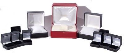 Lot 343 - Cartier red watch box, red Must de Cartier,...