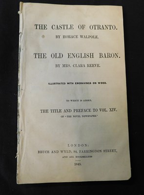 Lot 247 - HORACE WALPOLE: THE CASTLE OF OTRANTO, with...
