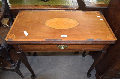 Lot 579 - Georgian and later inlaid mahogany tea table...