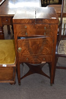 Lot 591 - Georgian mahogany square formed combination...