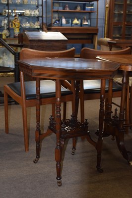 Lot 603 - Late 19th Century mahogany octagonal centre...