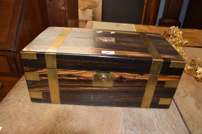 Lot 609 - Victorian Coromandel wood and brass bound...