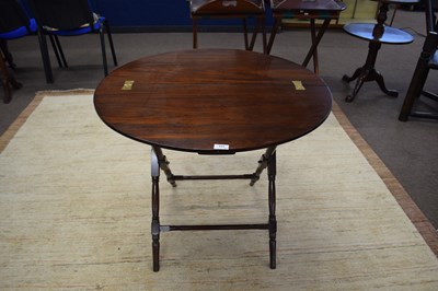 Lot 649 - Reproduction mahogany circular coaching style...