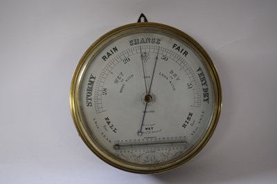 Lot 390 - Barometer in metal case