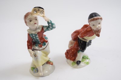 Lot 437 - Pair of Naples Commedia del Arte figures