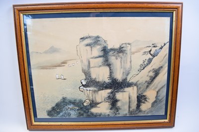 Lot 465 - Framed Japanese watercolour