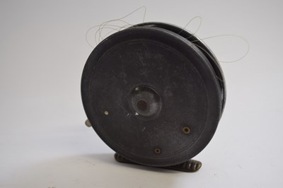 Lot 469 - Vintage metal fishing reel with line