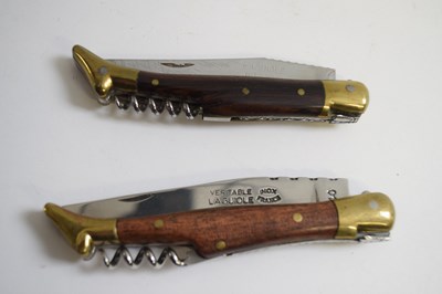 Lot 483 - Two Laguiole penknives with wooden handles