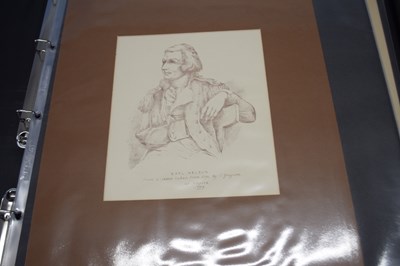 Lot 668 - A folder containing various 19th Century...