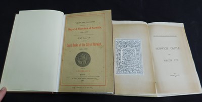 Lot 437 - WALTER RYE: 2 titles: NORWICH CASTLE, Holt,...