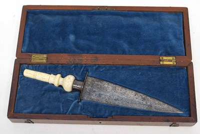 Lot 70 - 17th century plug bayonet with double edged...
