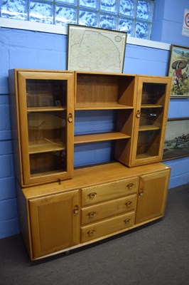 Lot 491 - Ercol light elm display sideboard, 155cm wide...