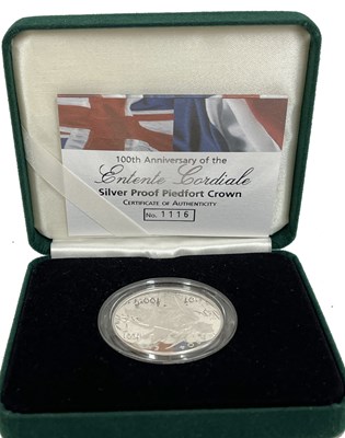 Lot 340 - A 2004 Silver Piedfort commemorative five...