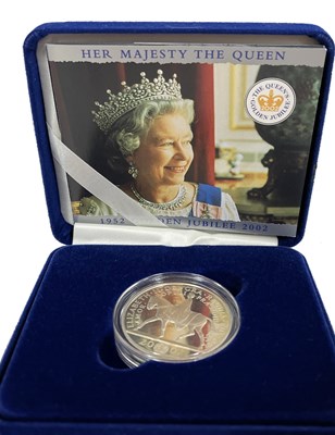Lot 353 - A2002 UK commemorative silver five pounds...