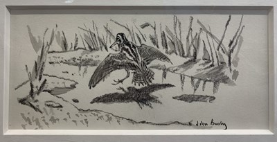 Lot 3 - John Busby RSA (Scottish, b.1928), 'Snipe',...