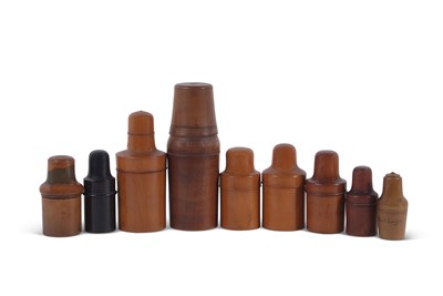 Lot 183 - Treen Medicine Bottle Holders
