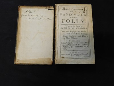 Lot 81 - DESIDERIUS ERASMUS: MORIAE ENCOMIUM OR A...