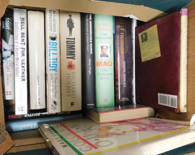 Lot 495 - Two boxes: signed modern firsts etc