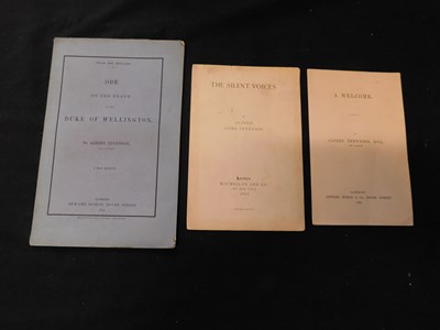 Lot 131 - ALFRED LORD TENNYSON: 3 Titles: ODE ON THE...