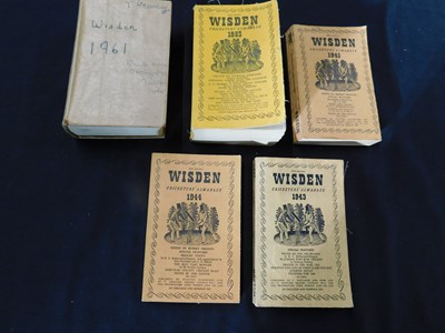 Lot 274 - WISDEN CRICKETERS ALMANACK 1943, 1944, 1945,...