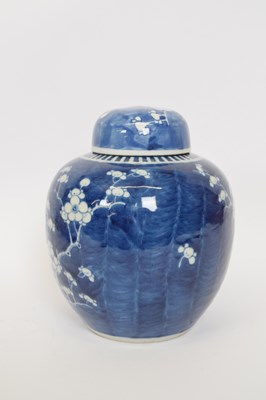Lot 31 - Chinese ginger jar and cover, the blue...