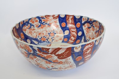 Lot 32 - Large Japanese porcelain bowl with Imari...