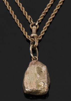 Lot 370 - 9ct ropes twist long guard chain, 152cm long,...