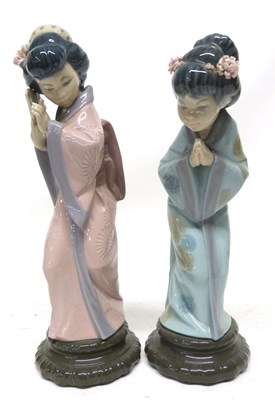 Lot 44 - Two Lladro figures of Japanese children,...