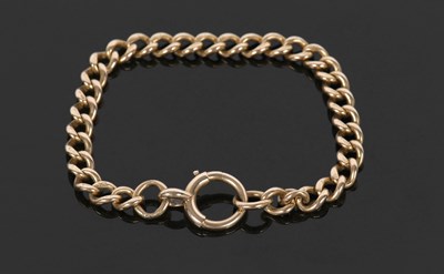 Lot 375 - 18ct curblink bracelet, each link stamped 18,...