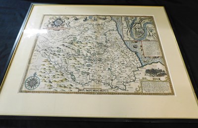 Lot 603 - JOHN SPEED: THE BISHOPRICK AND CITIE OF DURHAM,...