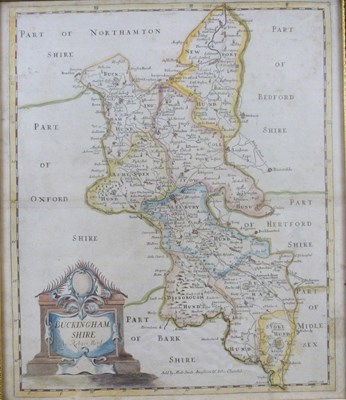 Lot 604 - ROBERT MORDEN: BUCKINGHAM SHIRE, engraved hand...