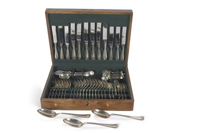 Lot 316 - A oak canteen case of matching import...