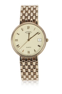 Lot 333 - A 9ct gold quartz Rotary gents wristwatch,...