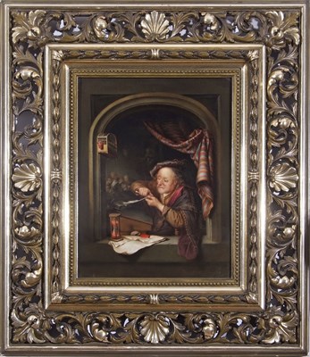 Lot 537 - A Meissen porcelain plaque depicting an old...